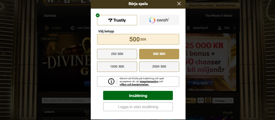 Mega Riches Login